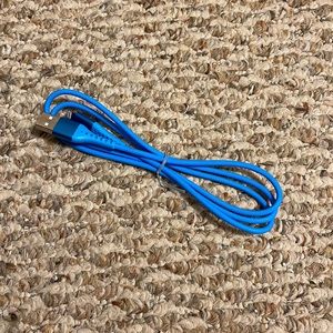 Blue iPhone lightning cord